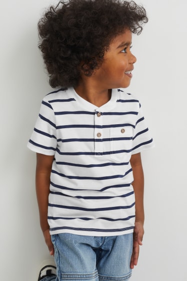 Bambini - T-shirt - a righe - bianco / blu