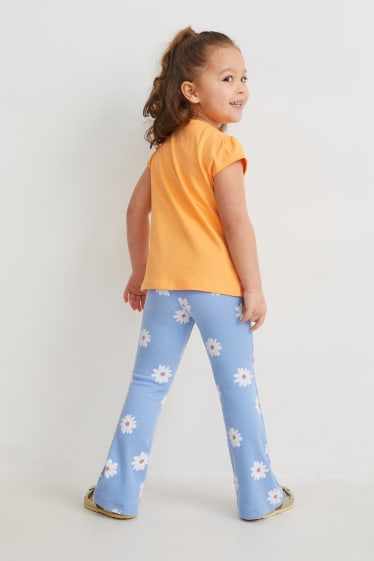 Kinderen - Set - 2 T-shirts en jersey broek - 3-delig - oranje