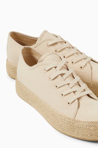 Women - Espadrille trainers - beige