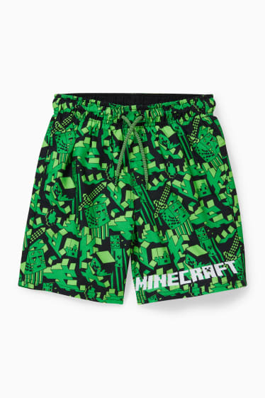 Bambini - Minecraft - shorts da mare - verde