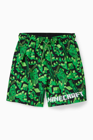 Kinder Jungen - Minecraft - Badeshorts - grün