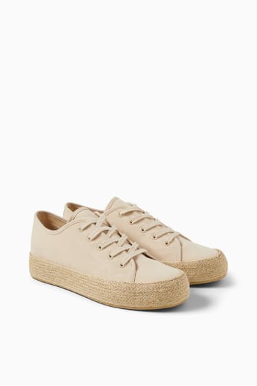 Dames - Espadrille-sneakers - beige