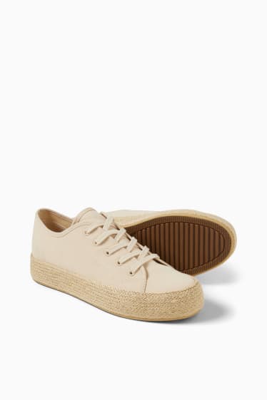 Dames - Espadrille-sneakers - beige