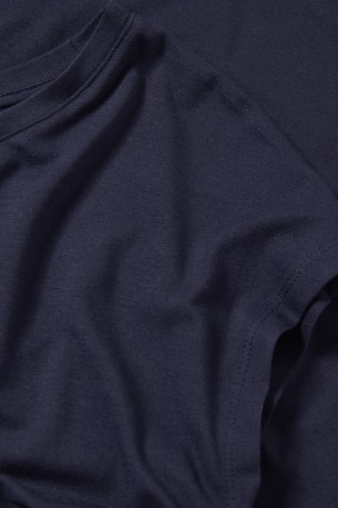 Kobiety - T-shirt basic - ciemnoniebieski