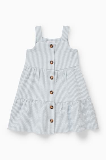 Baby: meisjes - Babyjurkje - gestreept - lichtblauw