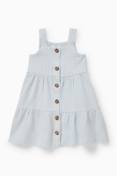 Bébés - Robe pour bébé - rayée - bleu clair