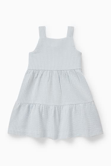 Baby: meisjes - Babyjurkje - gestreept - lichtblauw