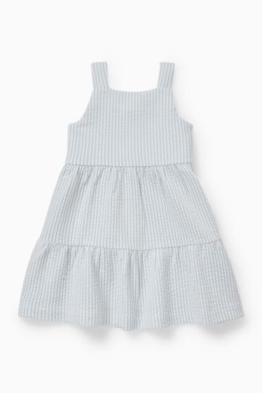 Bébés - Robe pour bébé - rayée - bleu clair