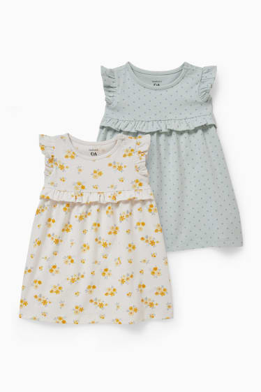 Bebés - Pack de 2 - vestidos para bebé - blanco roto