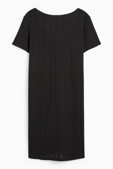 Donna - Camicia da notte per allattamento - nero