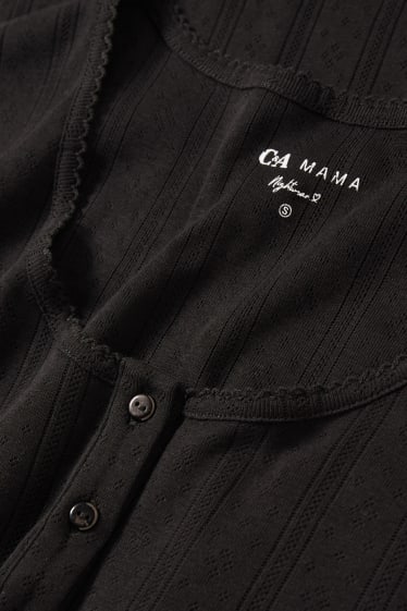 Donna - Camicia da notte per allattamento - nero
