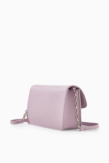 Women - Shoulder bag - faux leather - light violet