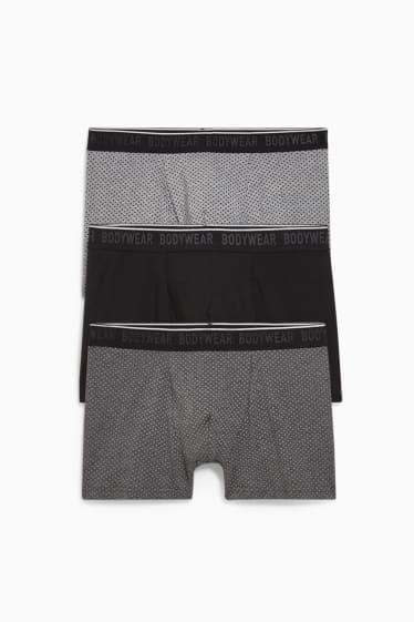 Herren - Multipack 3er - Trunks - LYCRA® - grau-melange