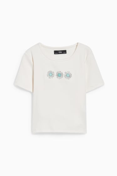 Bambine - Maglia a maniche corte - bianco crema