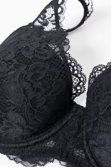 Donna - Reggiseno con ferretti - DEMI - imbottito - nero