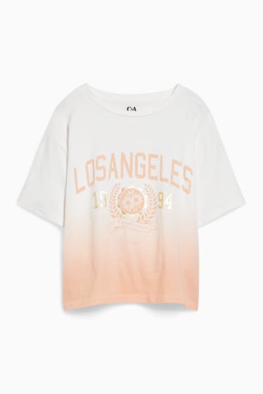 Children Girls - Short sleeve T-shirt - white