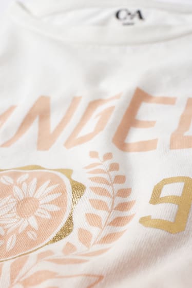 Children Girls - Short sleeve T-shirt - white