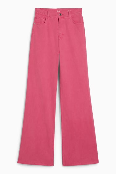 Donna - Loose fit jeans - vita alta - LYCRA® - fucsia