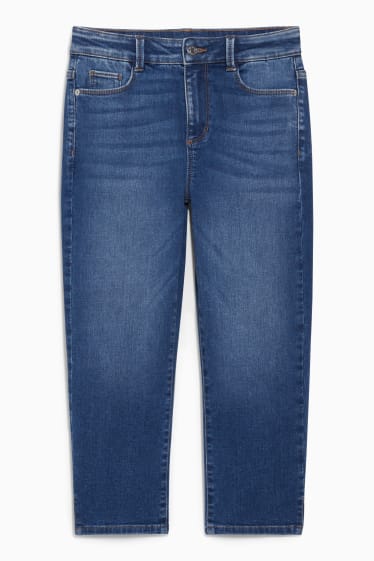 Mujer - Capri jeans - mid waist - slim fit - vaqueros - azul