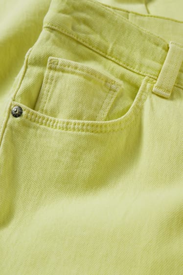 Dames - Loose fit jeans - high waist - LYCRA® - geel