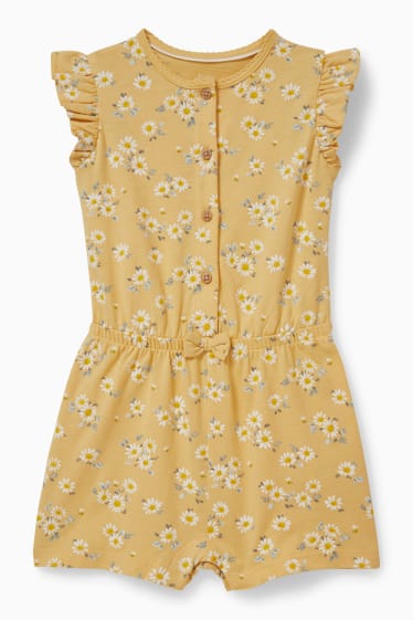 Neonate - Tutina per neonate - a fiori - giallo