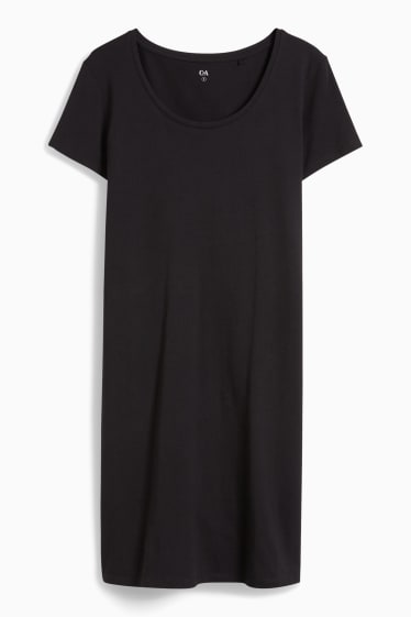Dona - Vestit bàsic estil samarreta - negre