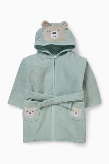 Bébés garçons - Peignoir à capuche pour bébé - vert menthe