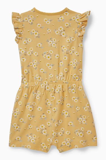 Neonate - Tutina per neonate - a fiori - giallo