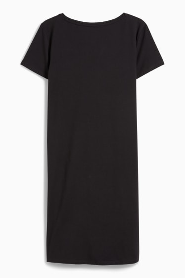 Dona - Vestit bàsic estil samarreta - negre