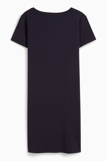 Women - Basic T-shirt dress - dark blue