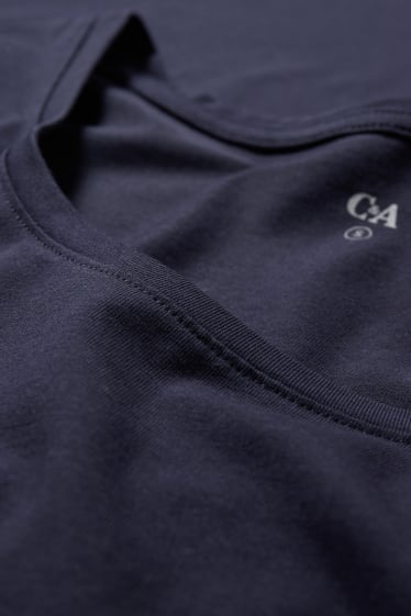 Femei - Rochie-tricou basic - albastru închis