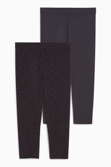 Dona - Paquet de 2 - leggings capri - gris fosc