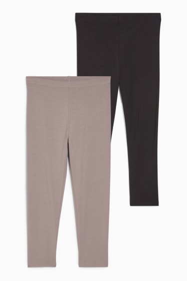Femmes - Lot de 2 - leggings capri - gris