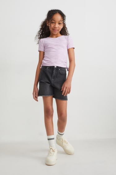 Bambini - Bermuda di jeans - nero