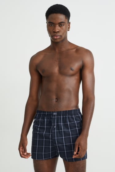 Herren - Multipack 2er - Boxershorts - gewebt - dunkelblau