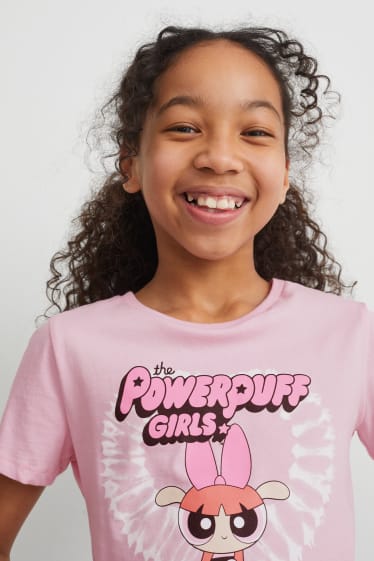Niños: niñas - Pack de 4 - Las Supernenas - camisetas de manga corta - violeta claro