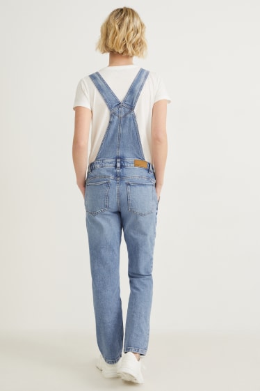 Women - Maternity dungarees - straight fit - LYCRA® - blue denim