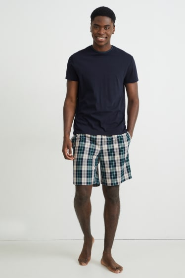 Hommes - Pyjashort - bleu foncé