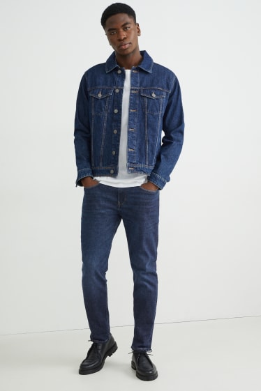 Pánské - Tapered jeans - s konopnými vlákny - LYCRA® - džíny - tmavomodré