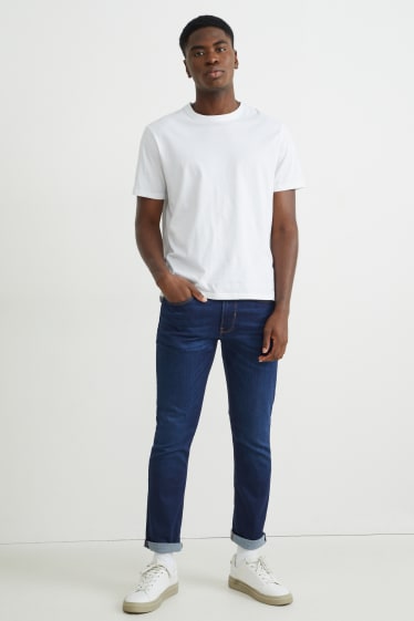 Pánské - Slim jeans - džíny - tmavomodré