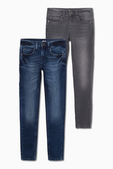 Dzieci - Wielopak, 2 pary - skinny jeans - dżins-niebieski