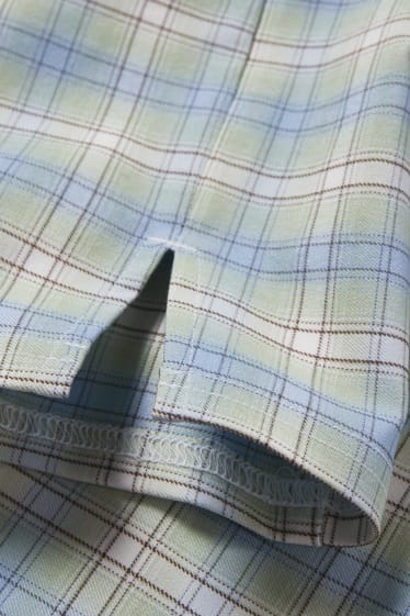 Donna - Minigonna - a quadretti - verde menta