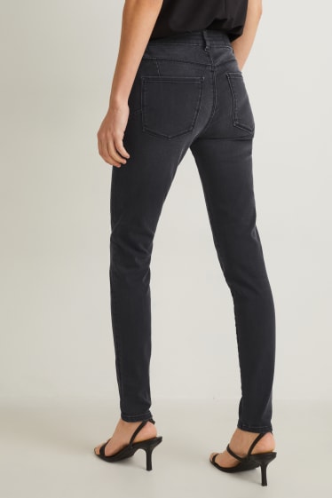 Dames - Skinny jeans - mid waist - shaping jeans - LYCRA® - jeansdonkergrijs