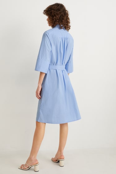 Femmes - Robe-chemisier - bleu