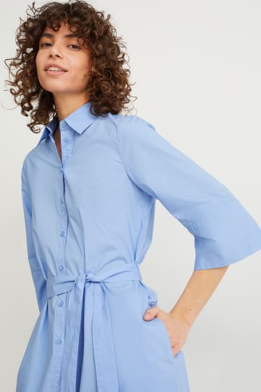 Women - Shirt dress - blue