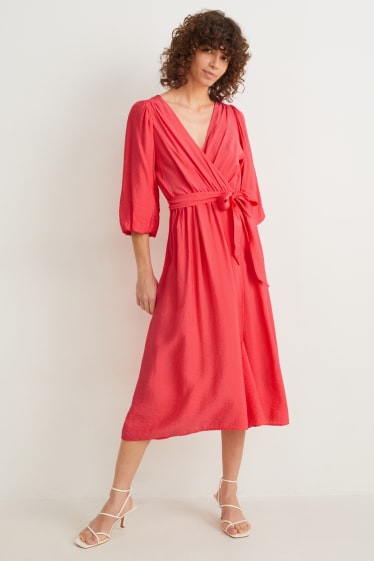 Women - Wrap dress - pink