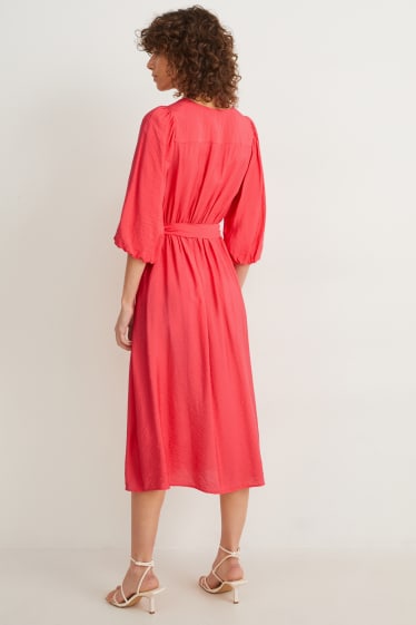 Women - Wrap dress - pink