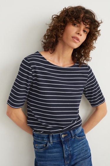 Femmes - T-shirt - LYCRA® - bleu foncé