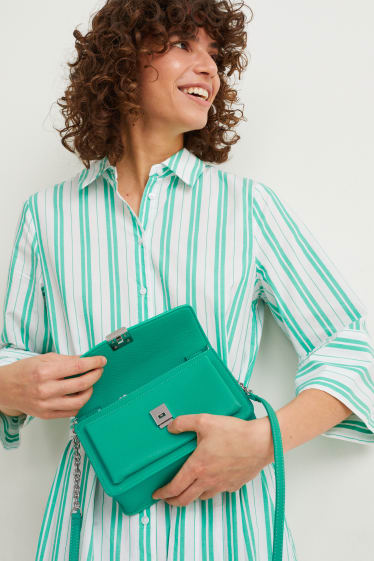 Women - Shoulder bag - faux leather - green