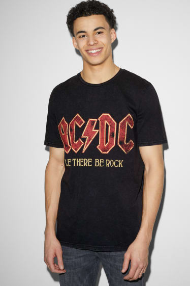Heren - T-shirt - AC/DC - zwart